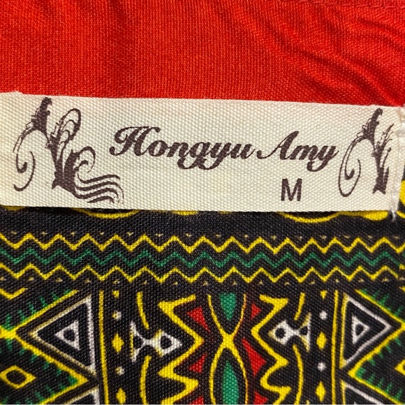 Hongyu Amy African Tribal Short Sleeve Top M - Picture 2 of 7